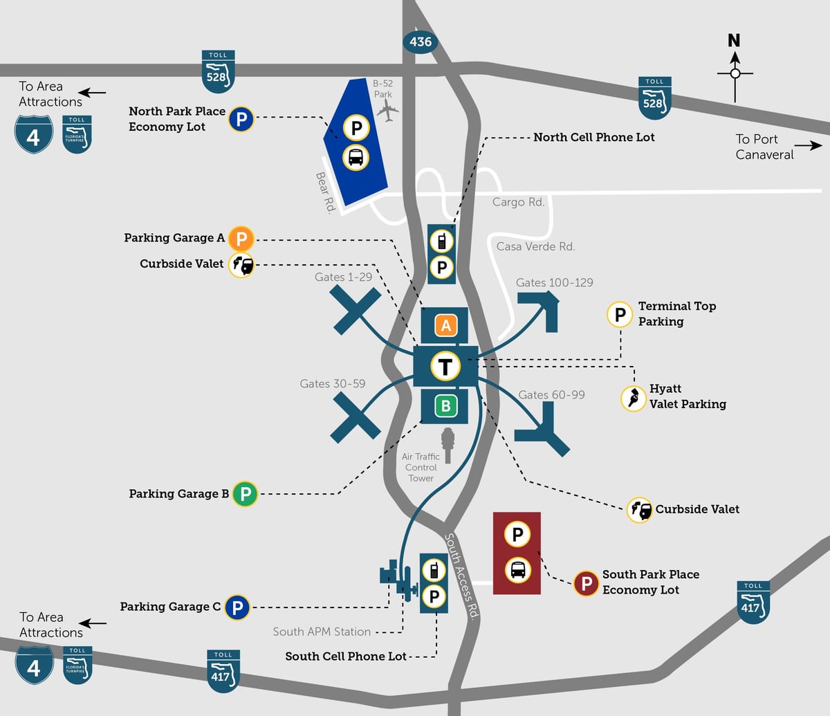 Орландо MCO мапа